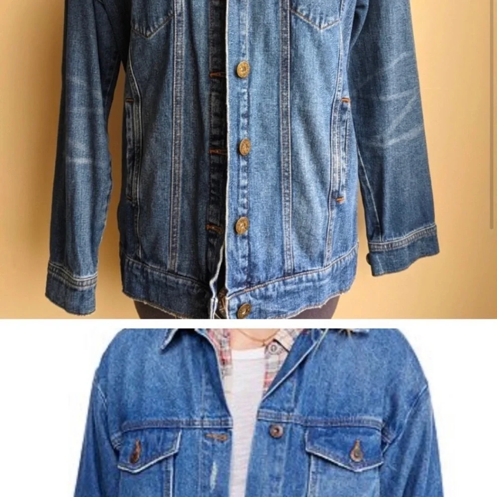 Free People Women's Jolene
Denim Trucker Jacket in Deep
Sea Size XS. - Picture 4 of 7